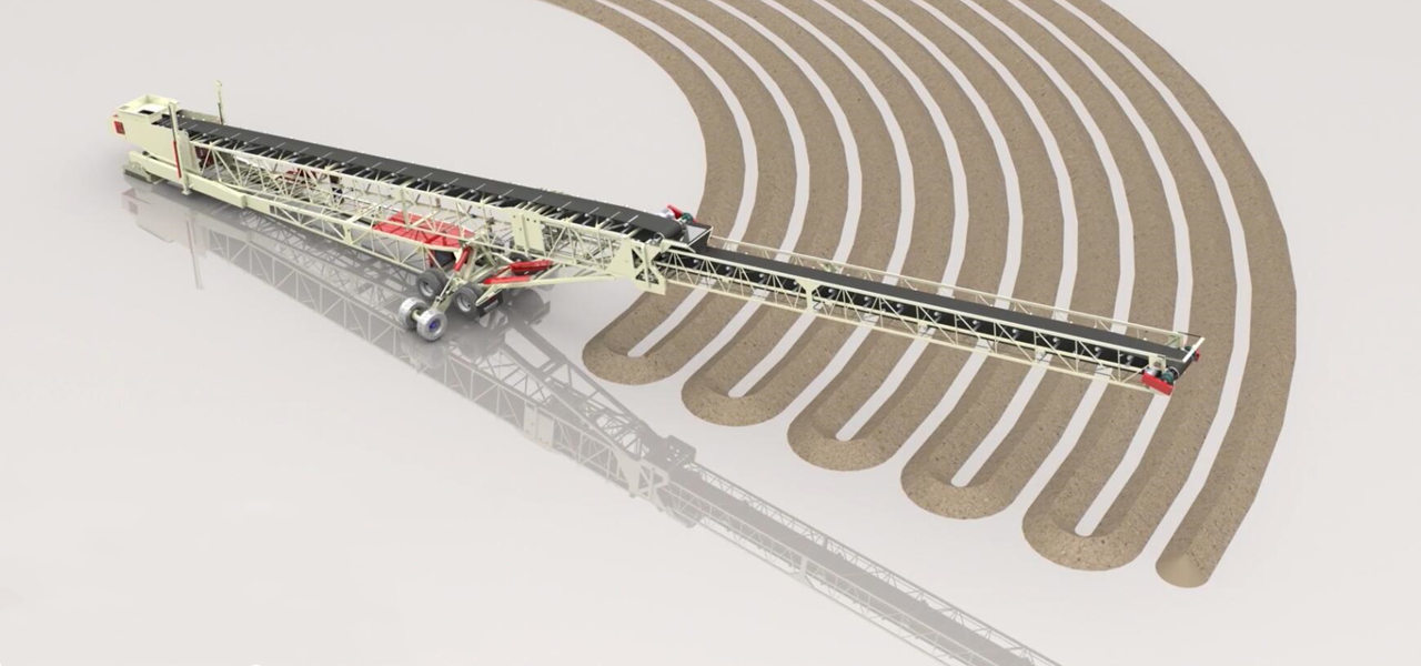 Stacker Conveyor Radial Stacking Conveyor SKE Industries