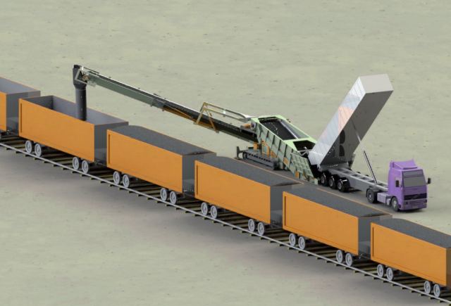 Truck Unloader | Tracked Bulk Reception Feeder - SKE Industries