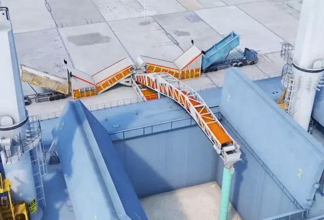 Cambered Boom Ship Loader