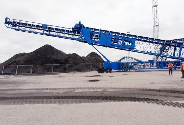 Portable Radial Telescopic Stacker | Telescopic Conveyor