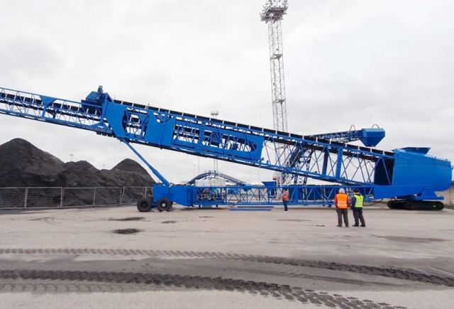 Portable Radial Telescopic Stacker | Telescopic Conveyor
