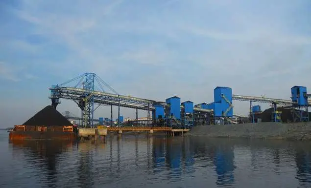 What does our fixed ship/barge loading conveyor system look like?